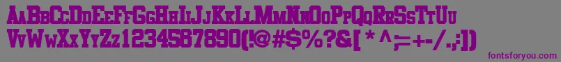 Шрифт Cosmicflushtext8Bold – фиолетовые шрифты на сером фоне