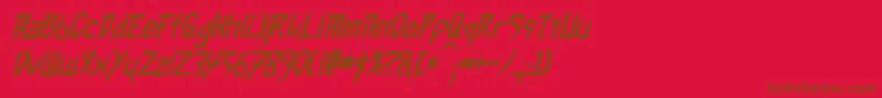 Подробнее о шрифте TaibaijanBoldItalic Шрифт TaibaijanBoldItalic – коричневые шрифты на красном фоне