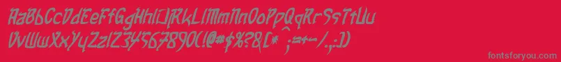 フォントTaibaijanBoldItalic – 赤い背景に灰色の文字
