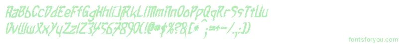 TaibaijanBoldItalic Font – Green Fonts on White Background