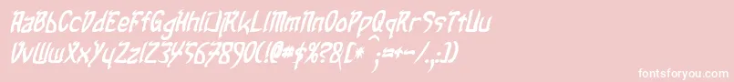 TaibaijanBoldItalic Font – White Fonts on Pink Background