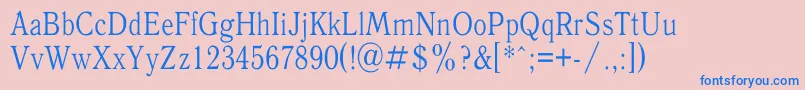 AntiquaThin Font – Blue Fonts on Pink Background