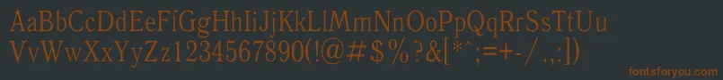 AntiquaThin Font – Brown Fonts on Black Background