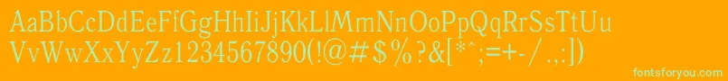 AntiquaThin Font – Green Fonts on Orange Background