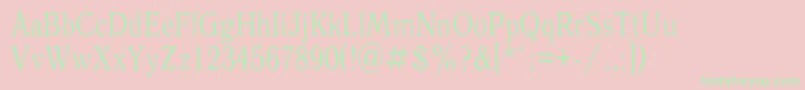 AntiquaThin Font – Green Fonts on Pink Background