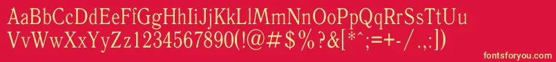 AntiquaThin Font – Yellow Fonts on Red Background