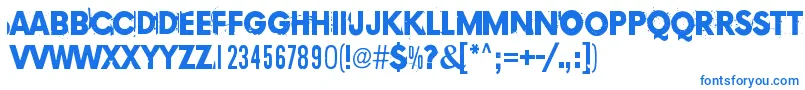 Czcionka Copy239 – niebieskie czcionki na białym tle