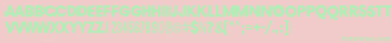 Copy239-Schriftart – Grüne Schriften auf rosa Hintergrund