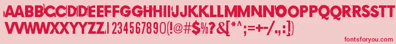 Copy239 Font – Red Fonts on Pink Background