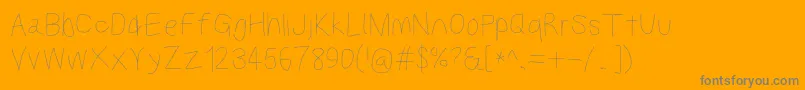 Kabinarg Font – Gray Fonts on Orange Background