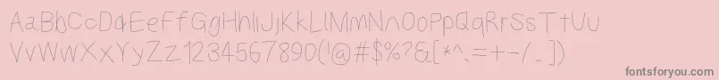 Kabinarg Font – Gray Fonts on Pink Background