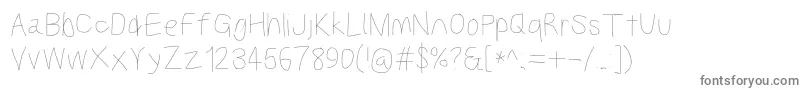 Kabinarg-Schriftart – Graue Schriften auf weißem Hintergrund