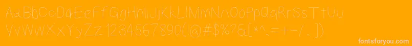 Kabinarg Font – Pink Fonts on Orange Background