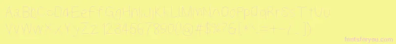 Kabinarg Font – Pink Fonts on Yellow Background