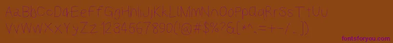 Kabinarg Font – Purple Fonts on Brown Background