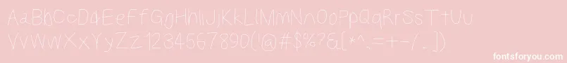 Kabinarg Font – White Fonts on Pink Background