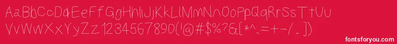 Kabinarg Font – White Fonts on Red Background