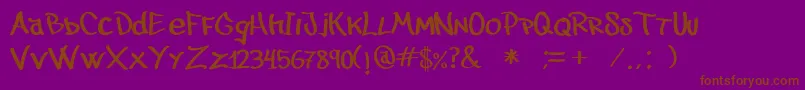 Juanalzada Font – Brown Fonts on Purple Background