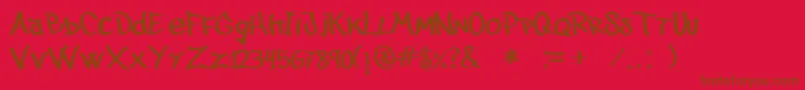 Juanalzada Font – Brown Fonts on Red Background