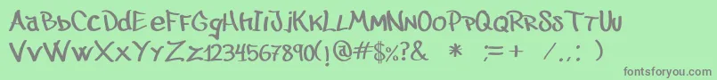 Juanalzada Font – Gray Fonts on Green Background