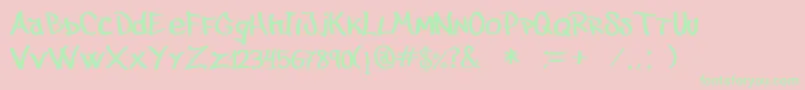 Juanalzada Font – Green Fonts on Pink Background