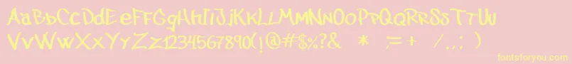 Juanalzada Font – Yellow Fonts on Pink Background