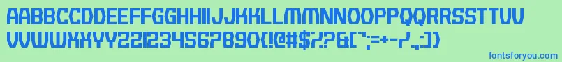 BackgroundNoise Font – Blue Fonts on Green Background