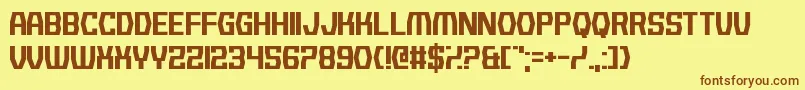 BackgroundNoise Font – Brown Fonts on Yellow Background