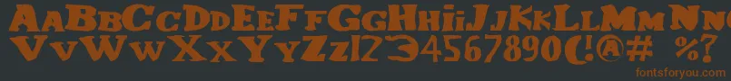 Lecorniaud Font – Brown Fonts on Black Background