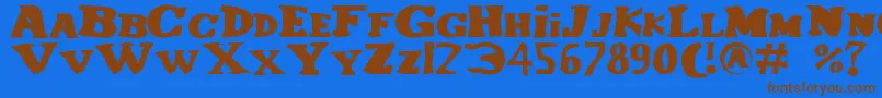Шрифт Lecorniaud – коричневые шрифты на синем фоне