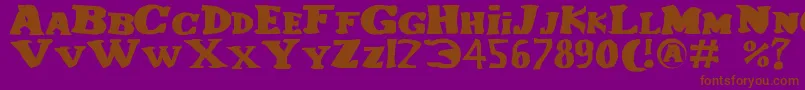 Lecorniaud Font – Brown Fonts on Purple Background