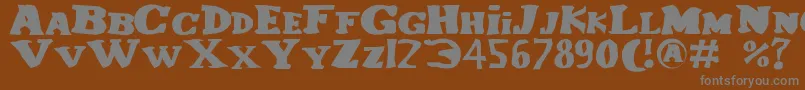 Lecorniaud Font – Gray Fonts on Brown Background