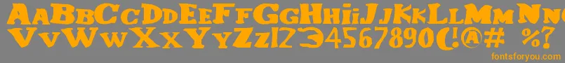 Lecorniaud Font – Orange Fonts on Gray Background