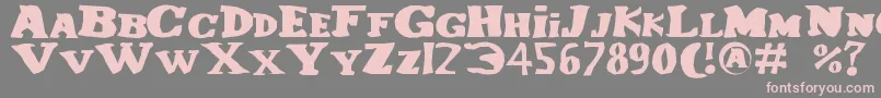 フォントLecorniaud – 灰色の背景にピンクのフォント