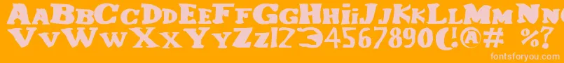 Lecorniaud Font – Pink Fonts on Orange Background