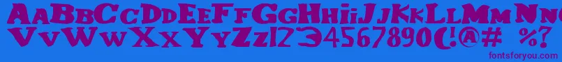 Lecorniaud Font – Purple Fonts on Blue Background