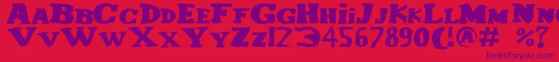 Lecorniaud-Schriftart – Violette Schriften auf rotem Hintergrund