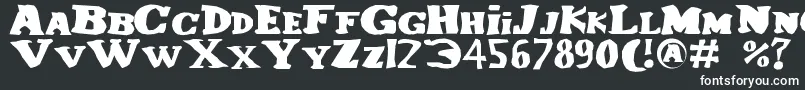 Lecorniaud-fontti – valkoiset fontit mustalla taustalla