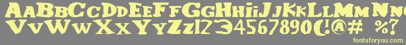 Lecorniaud Font – Yellow Fonts on Gray Background