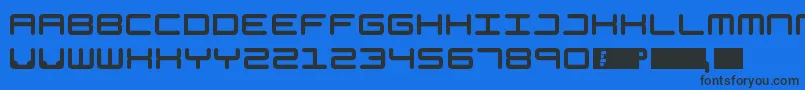 Generation Font – Black Fonts on Blue Background