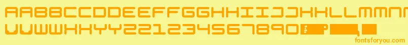 Generation Font – Orange Fonts on Yellow Background