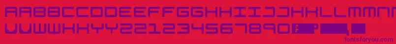 Generation Font – Purple Fonts on Red Background