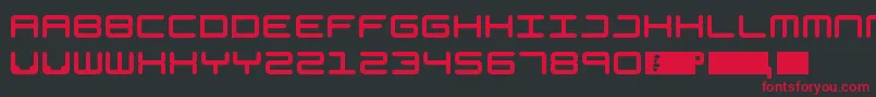 Generation Font – Red Fonts on Black Background