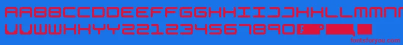 Generation Font – Red Fonts on Blue Background