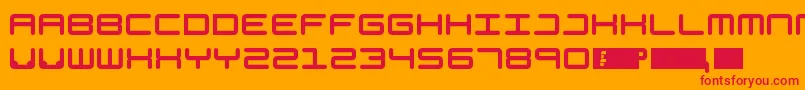 Generation Font – Red Fonts on Orange Background