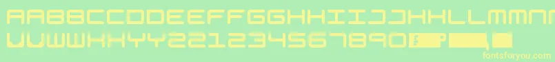 Generation Font – Yellow Fonts on Green Background