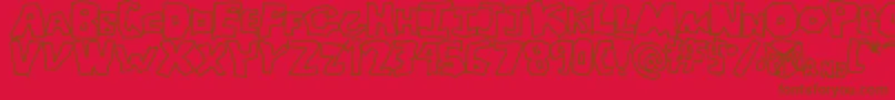 ReDonkULess-fontti – ruskeat fontit punaisella taustalla