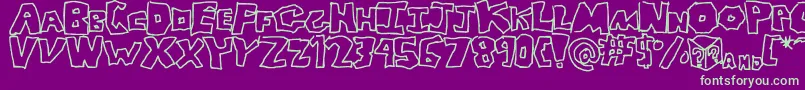 ReDonkULess Font – Green Fonts on Purple Background