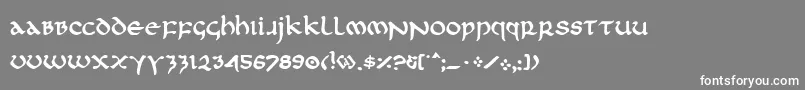 フォントFirstp – 灰色の背景に白い文字