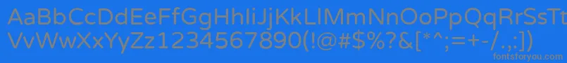 VarelaroundRegular Font – Gray Fonts on Blue Background